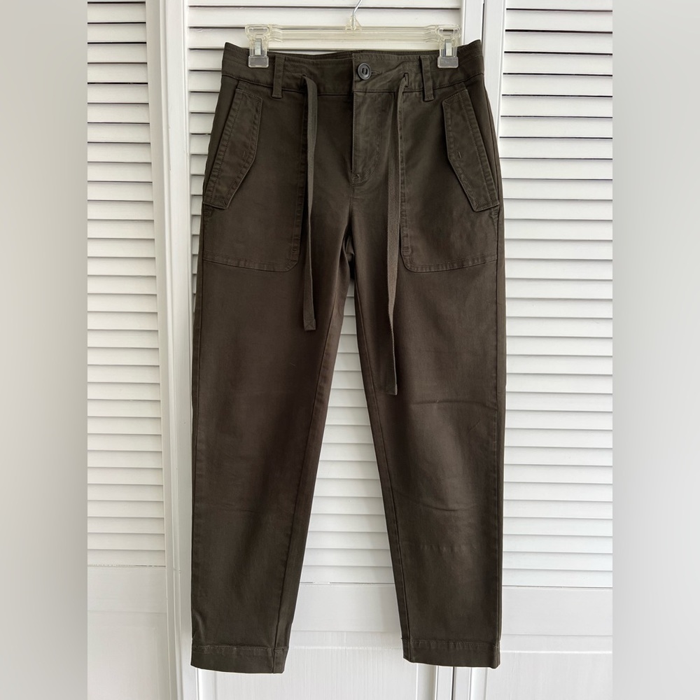 Vince Utility Cargo Drawstring Pants, Army Green / 2